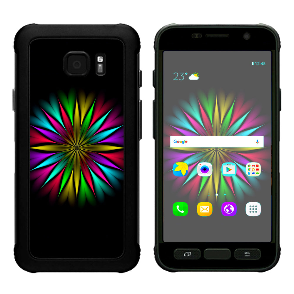  Neon Flower Trippy Shape Samsung Galaxy S7 Active Skin