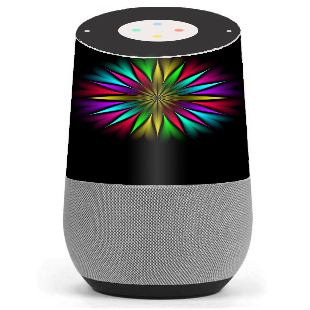  Neon Flower Trippy Shape Google Home Skin