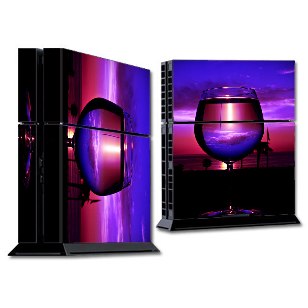  Tropical Sunset Wine Glass Sony Playstation PS4 Skin