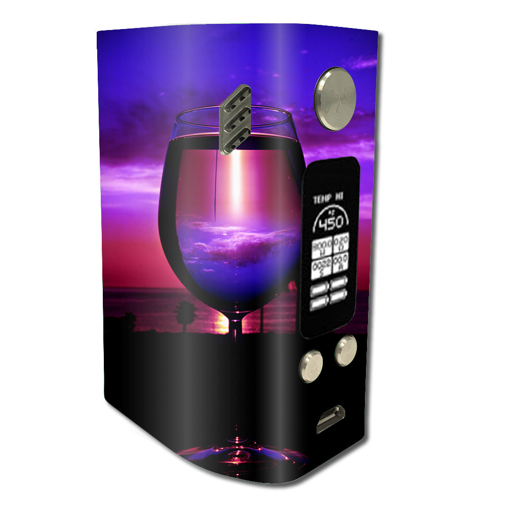  Tropical Sunset Wine Glass Wismec Reuleaux RX300 Skin