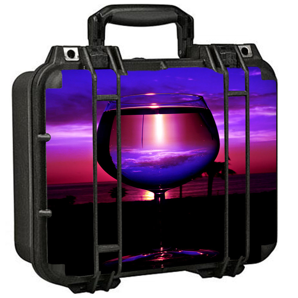  Tropical Sunset Wine Glass Pelican Case 1400 Skin