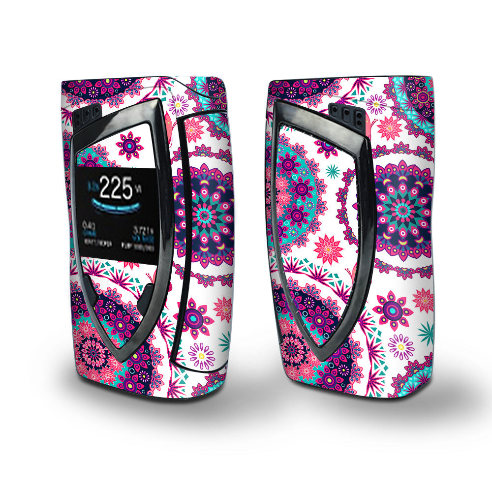 Skin Decal Vinyl Wrap for Smok Devilkin Kit 225w Vape (includes TFV12 Prince Tank Skins) skins cover/ Flowers Paisley Butterfly Mandala