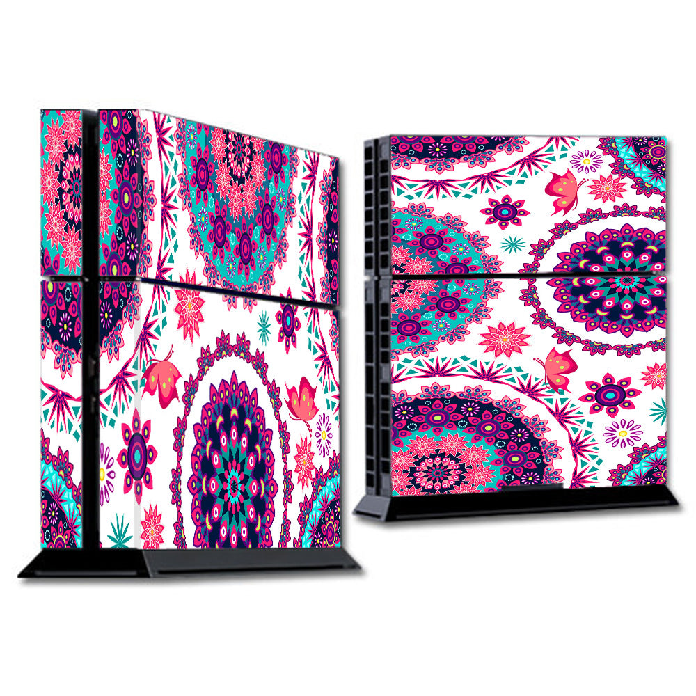  Flowers Paisley Butterfly Mandala Sony Playstation PS4 Skin