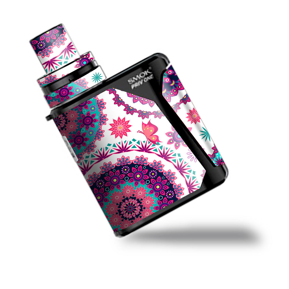  Flowers Paisley Butterfly Mandala Smok Priv One Skin