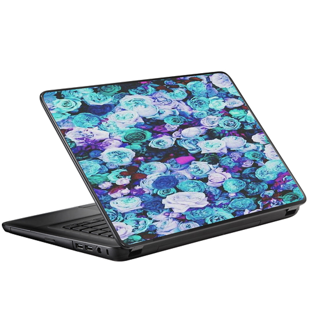 Blue Roses Floral Pattern Universal 13 to 16 inch wide laptop Skin