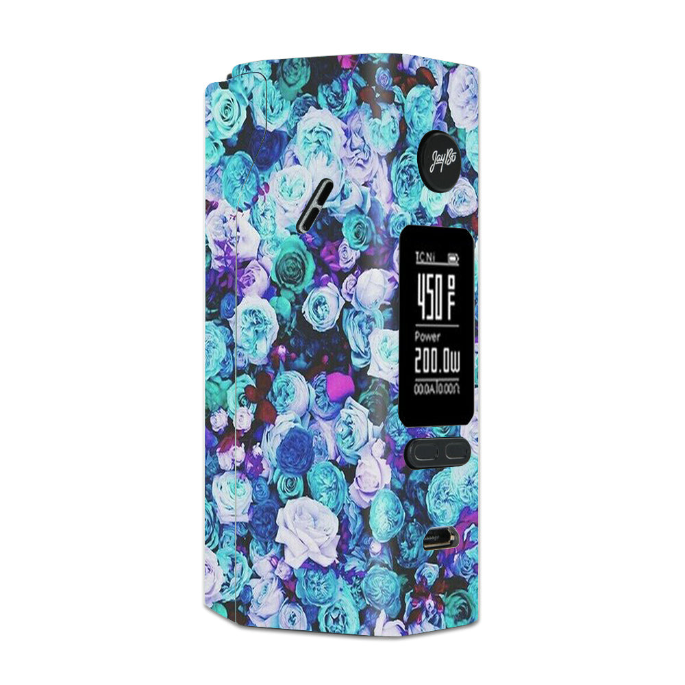  Blue Roses Floral Pattern Wismec Reuleaux RX 2/3 combo kit Skin
