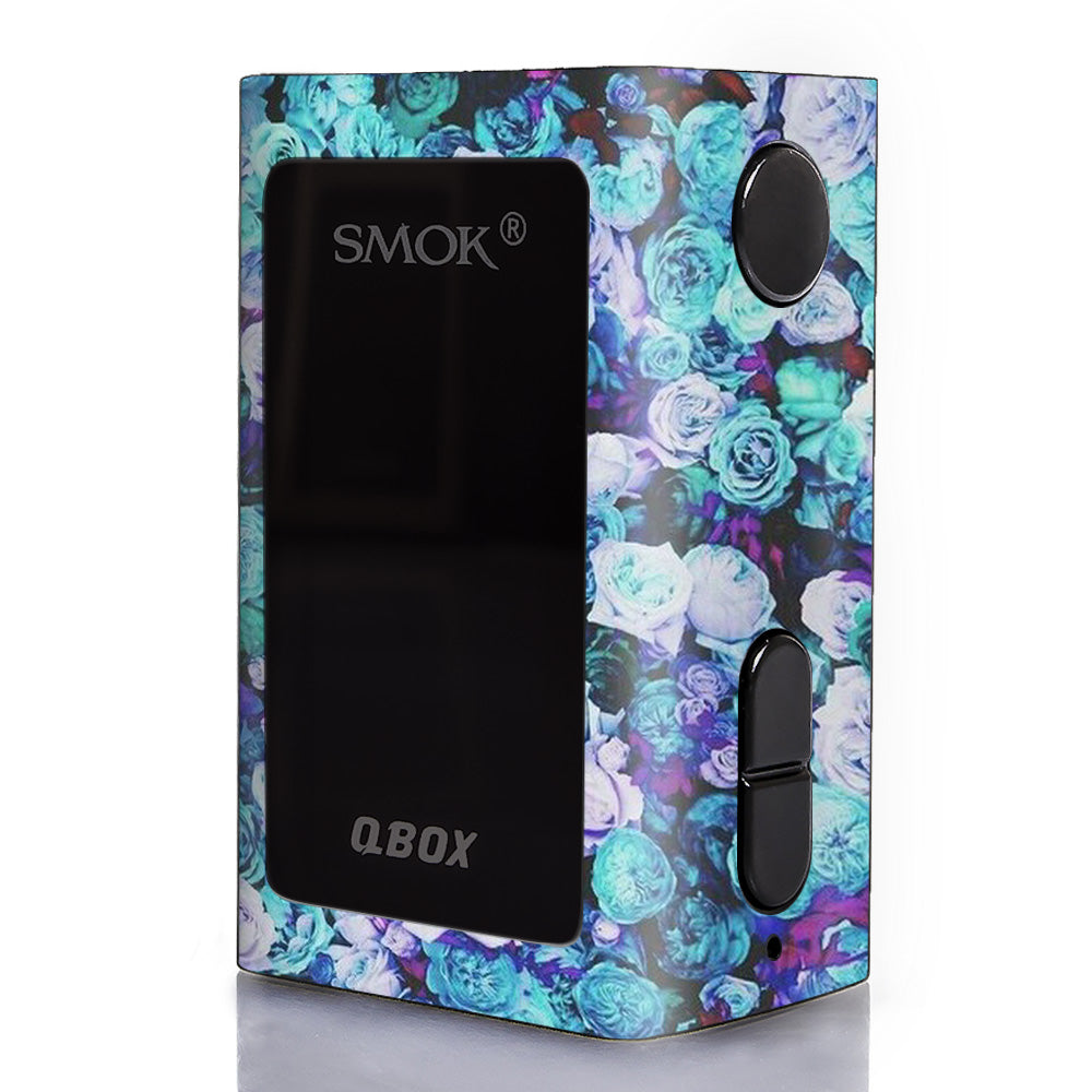  Blue Roses Floral Pattern Smok Q-Box Skin
