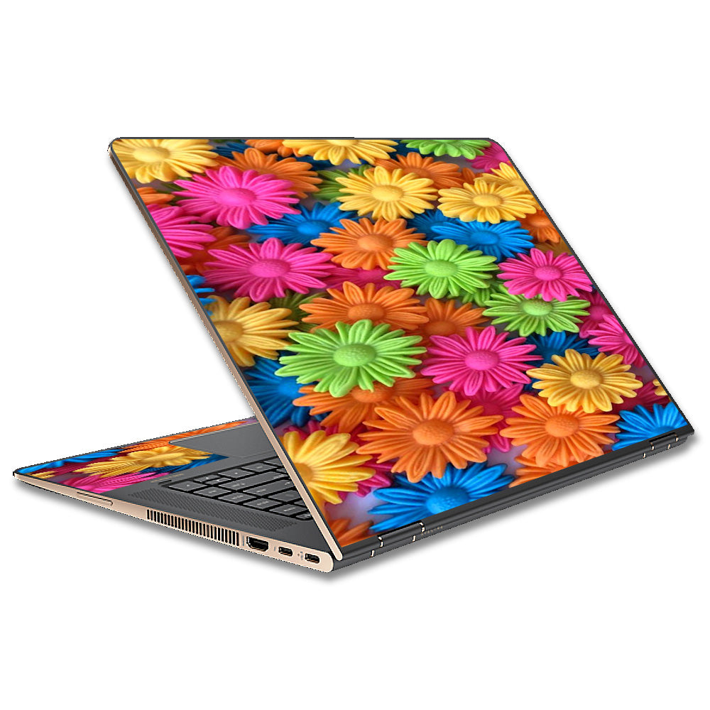  Colorful Wax Daisies Flowers HP Spectre x360 15t Skin