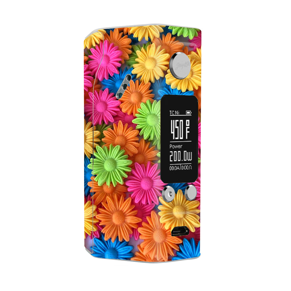  Colorful Wax Daisies Flowers Wismec Reuleaux RX200S Skin
