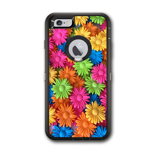  Colorful Wax Daisies Flowers Otterbox Defender iPhone 6 PLUS Skin