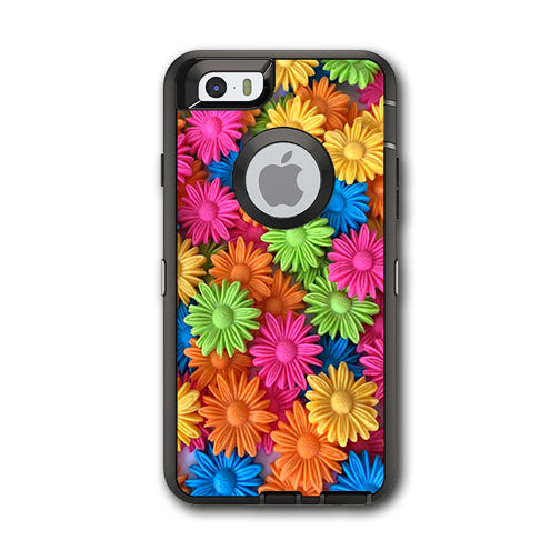  Colorful Wax Daisies Flowers Otterbox Defender iPhone 6 Skin