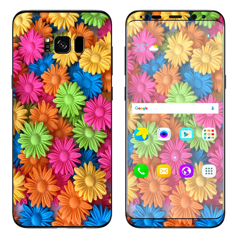  Colorful Wax Daisies Flowers Samsung Galaxy S8 Plus Skin