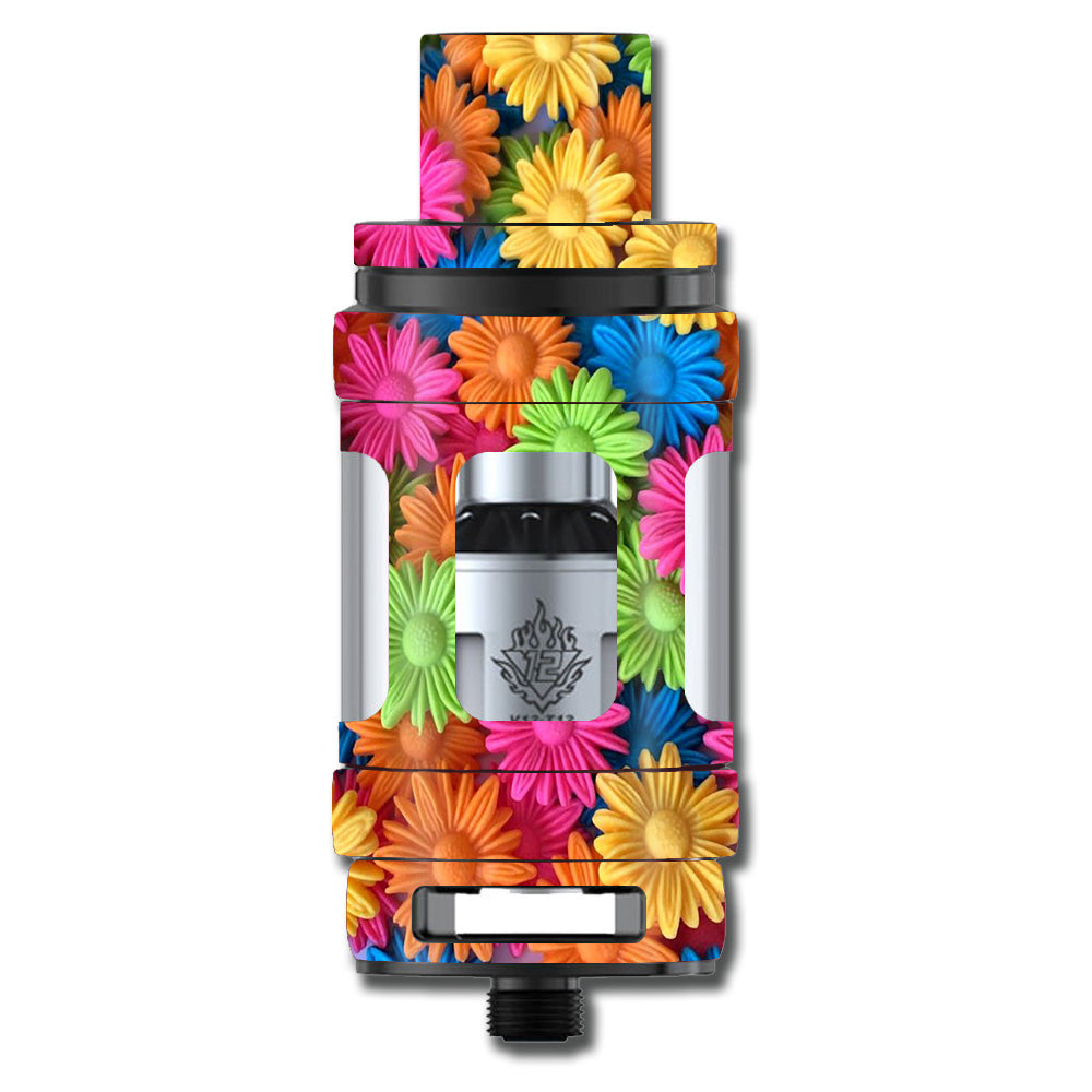  Colorful Wax Daisies Flowers Smok TFV12 Tank Skin