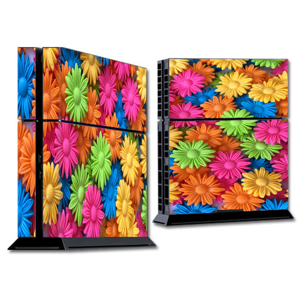  Colorful Wax Daisies Flowers Sony Playstation PS4 Skin