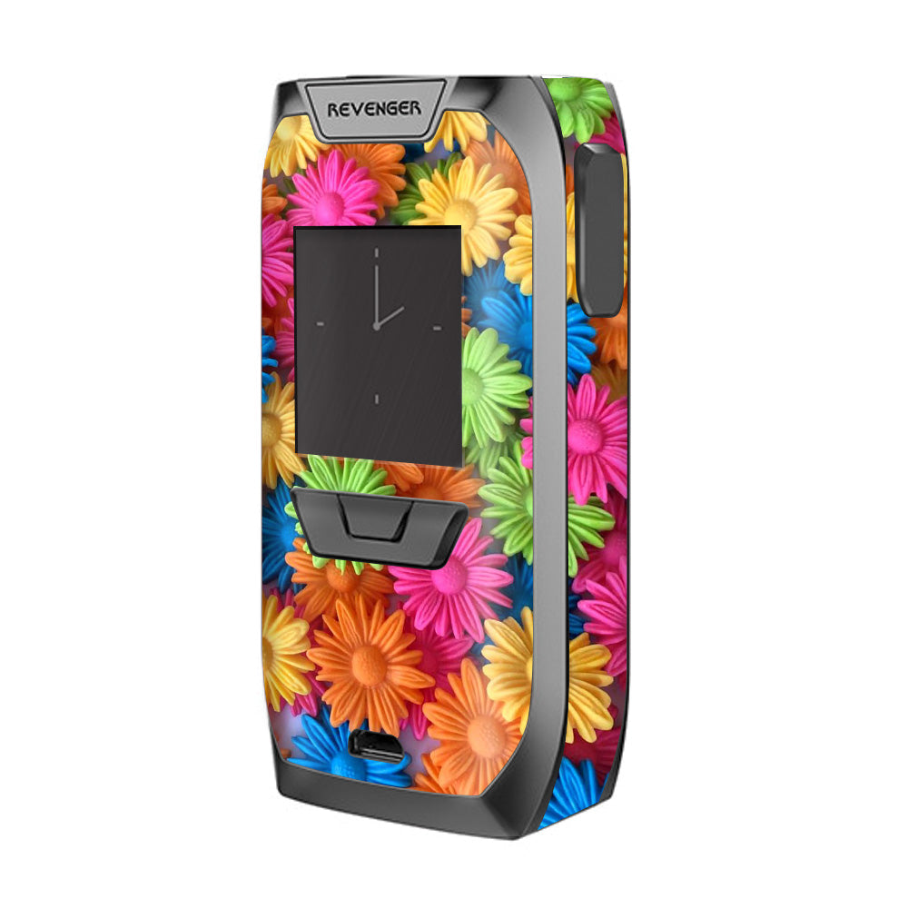  Colorful Wax Daisies Flowers Vaporesso Revenger Skin