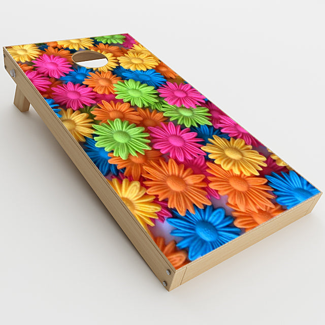  Colorful Wax Daisies Flowers Cornhole Game Boards  Skin