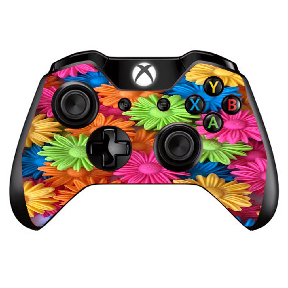  Colorful Wax Daisies Flowers Microsoft Xbox One Controller Skin