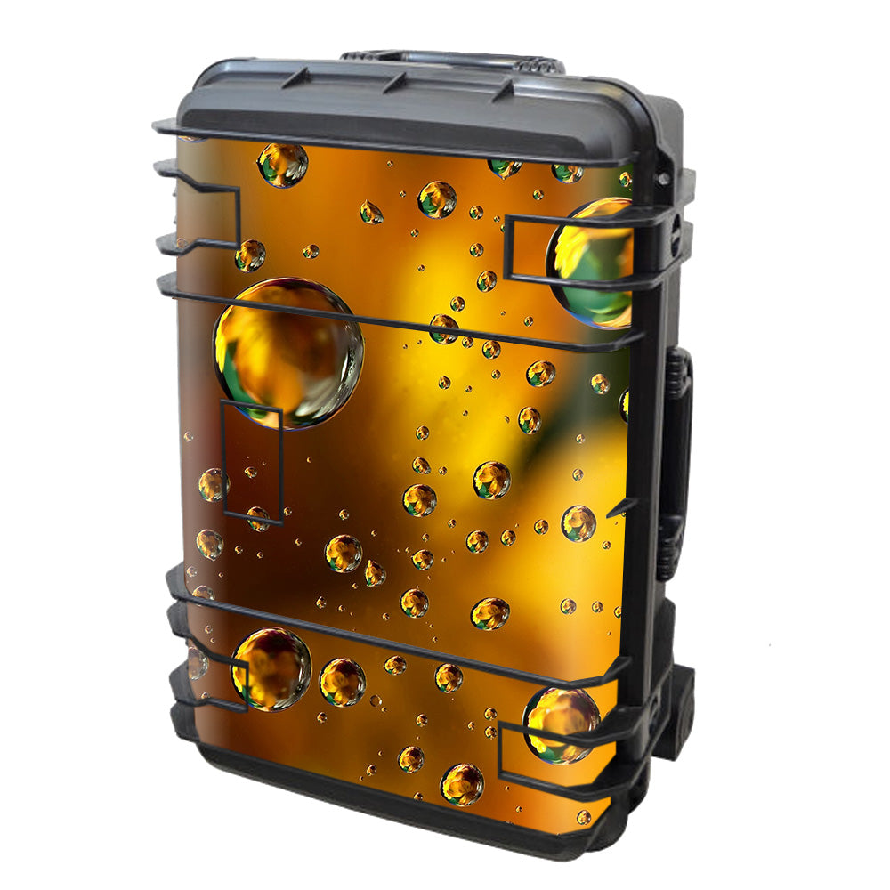  Gold Water Drops Droplets Seahorse Case Se-920 Skin