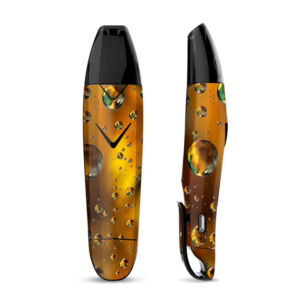 Skin Decal Vinyl Wrap for Suorin Vagon  Vape / Gold Water Drops Droplets