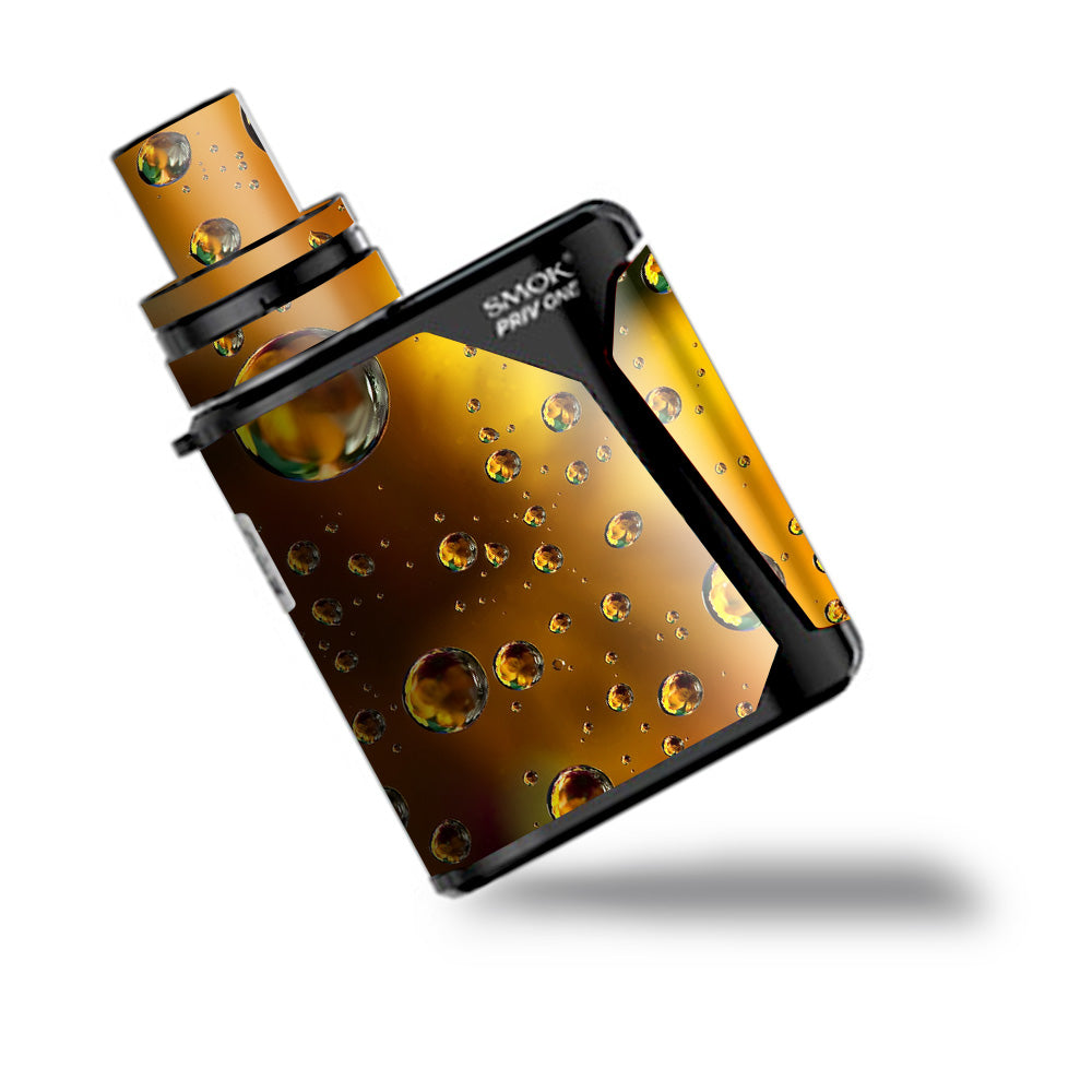 Gold Water Drops Droplets Smok Priv One Skin