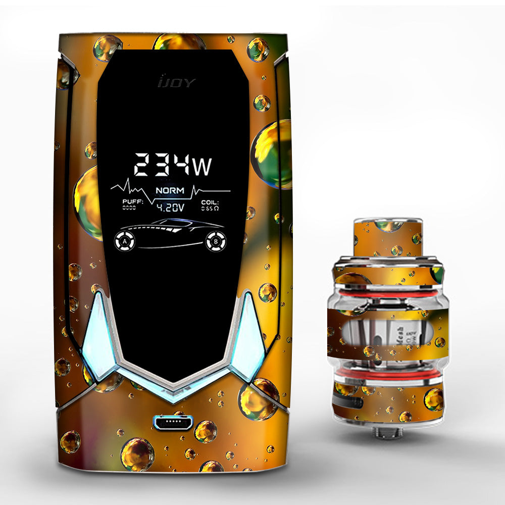  Gold Water Drops Droplets iJoy Avenger 270 Skin