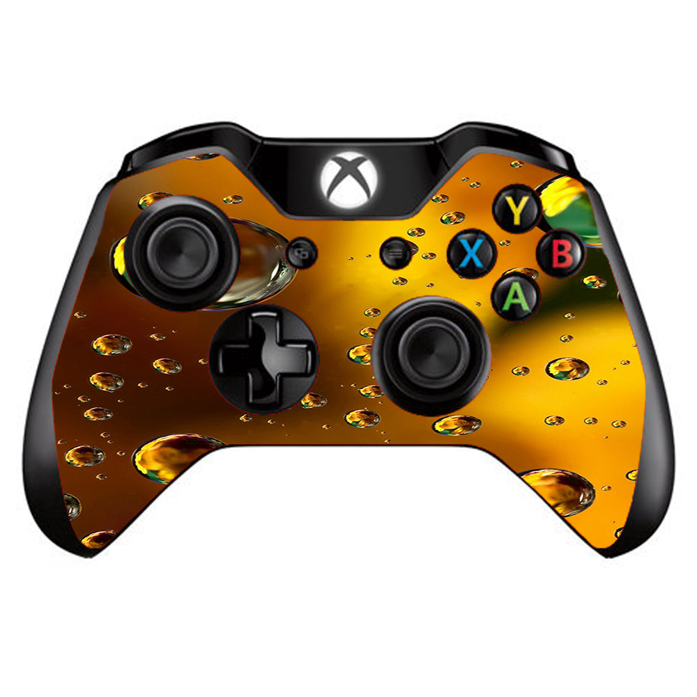  Gold Water Drops Droplets Microsoft Xbox One Controller Skin