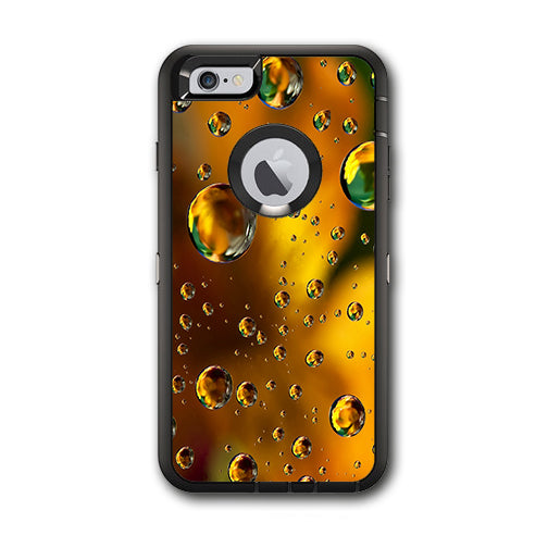  Gold Water Drops Droplets Otterbox Defender iPhone 6 PLUS Skin