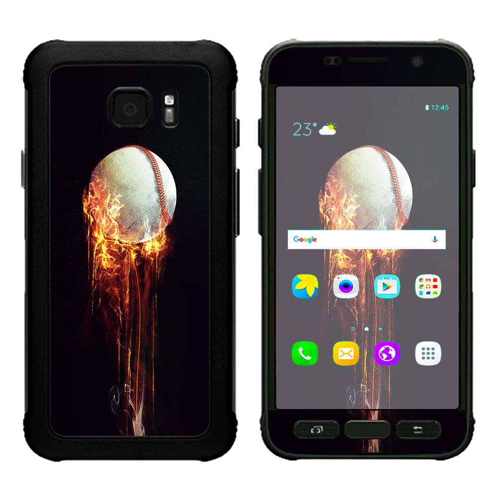  Fireball Baseball Flames  Samsung Galaxy S7 Active Skin