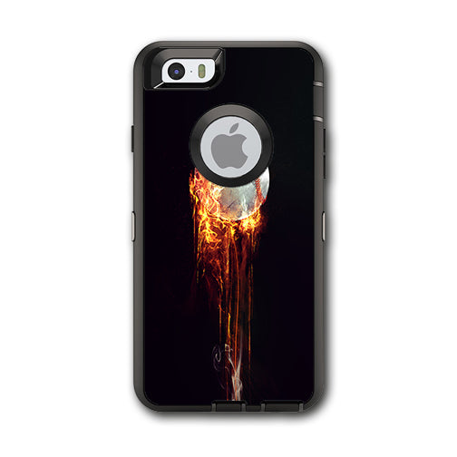  Fireball Baseball Flames Otterbox Defender iPhone 6 Skin