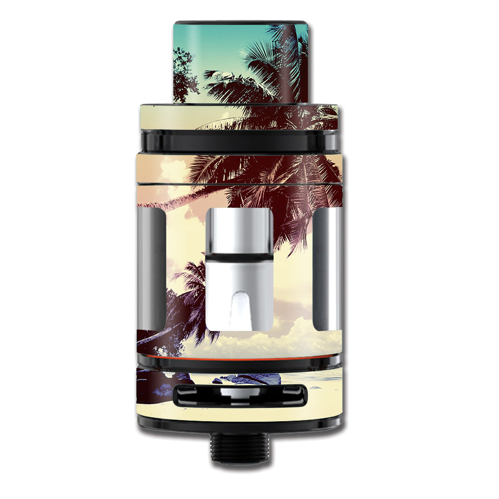  Faded Beach Palm Tree Tropical Smok TFV8 Mini Big Baby Beast Skin