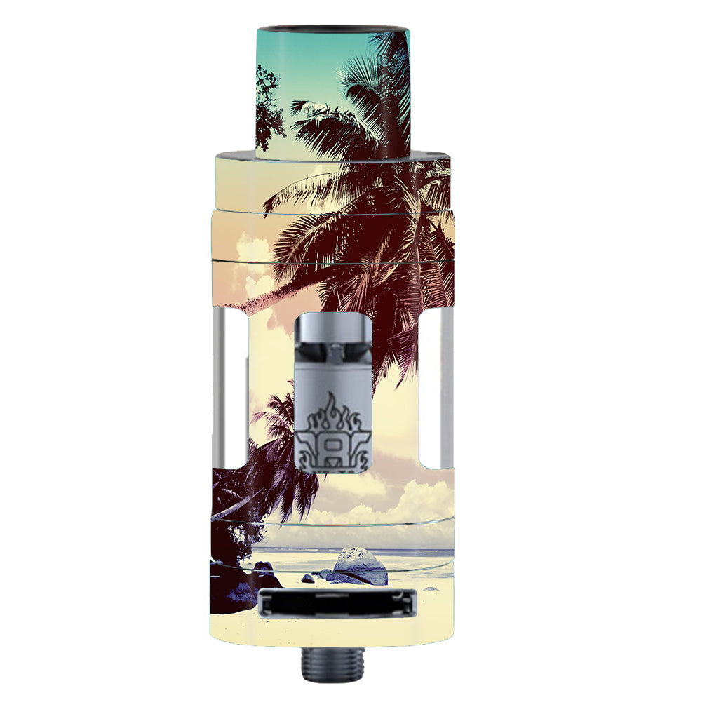  Faded Beach Palm Tree Tropical Smok TFV8 Tank Skin