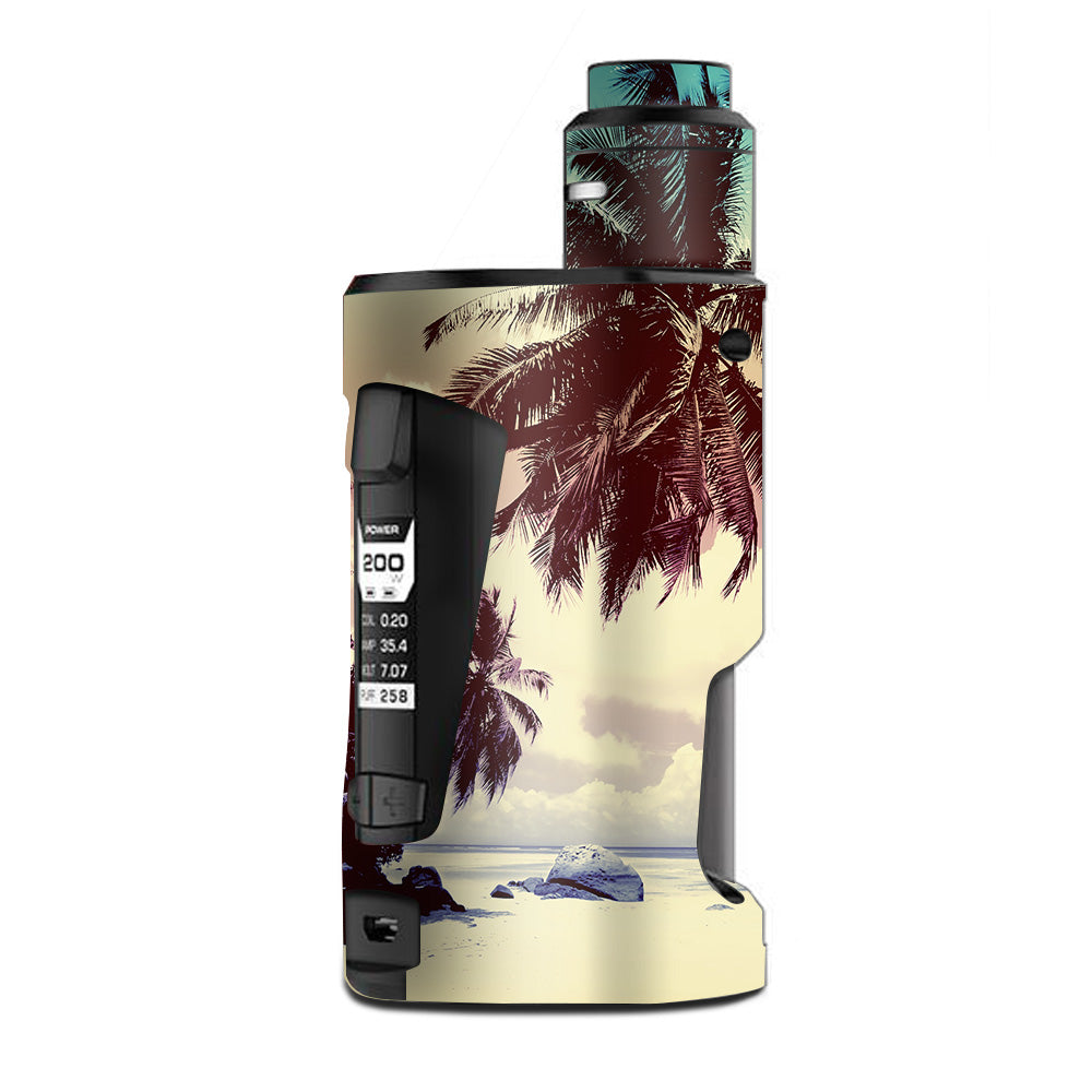  Faded Beach Palm Tree Tropical G Box Squonk Geek Vape Skin
