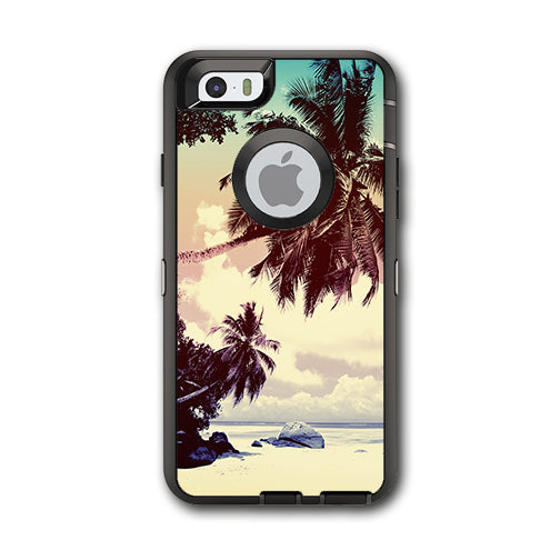  Faded Beach Palm Tree Tropical Otterbox Defender iPhone 6 Skin