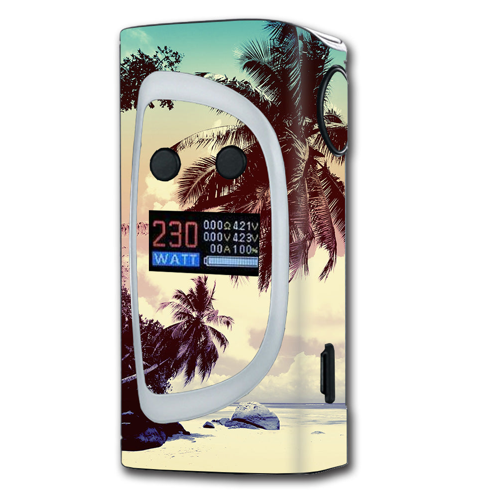  Faded Beach Palm Tree Tropical Sigelei Kaos Spectrum Skin