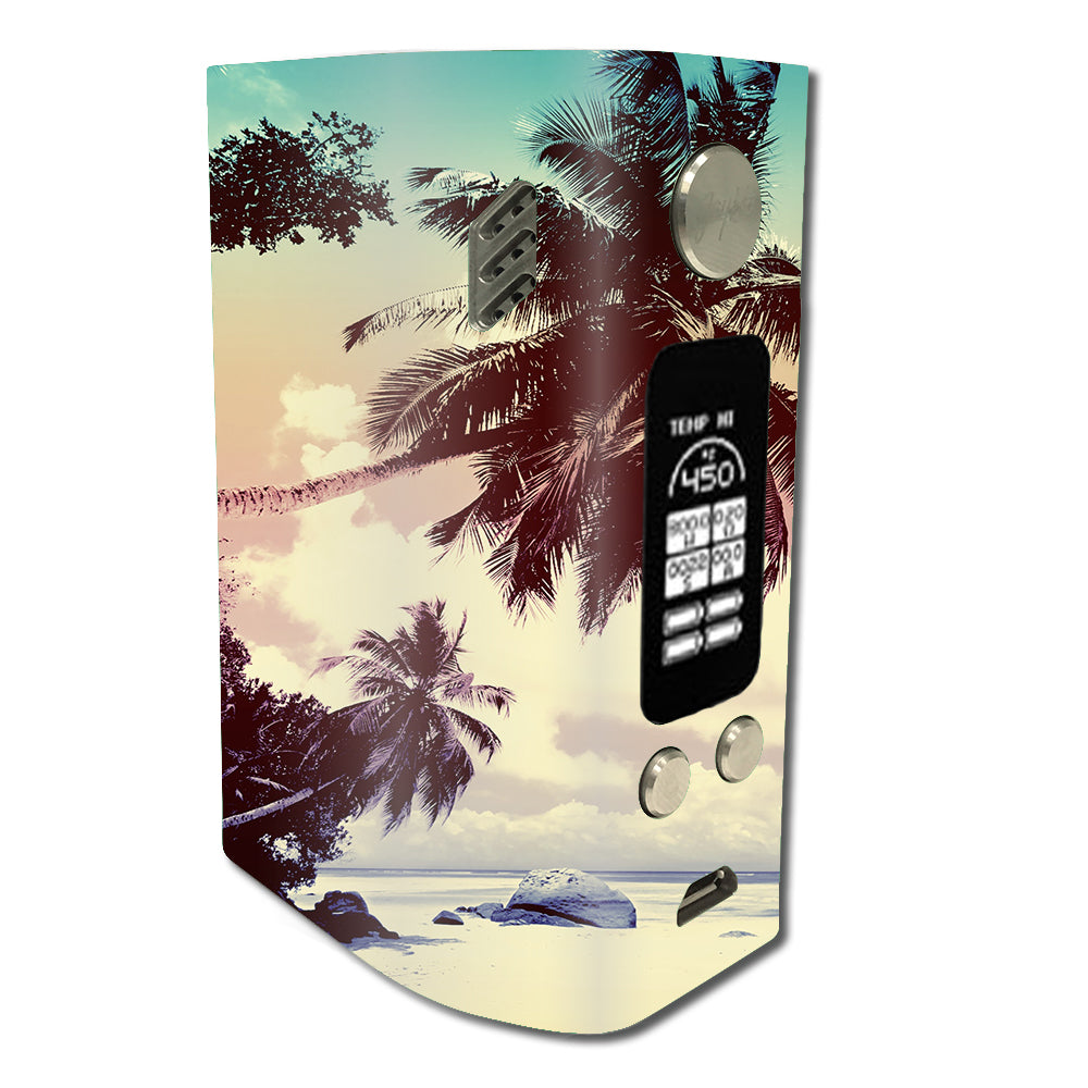  Faded Beach Palm Tree Tropical Wismec Reuleaux RX300 Skin
