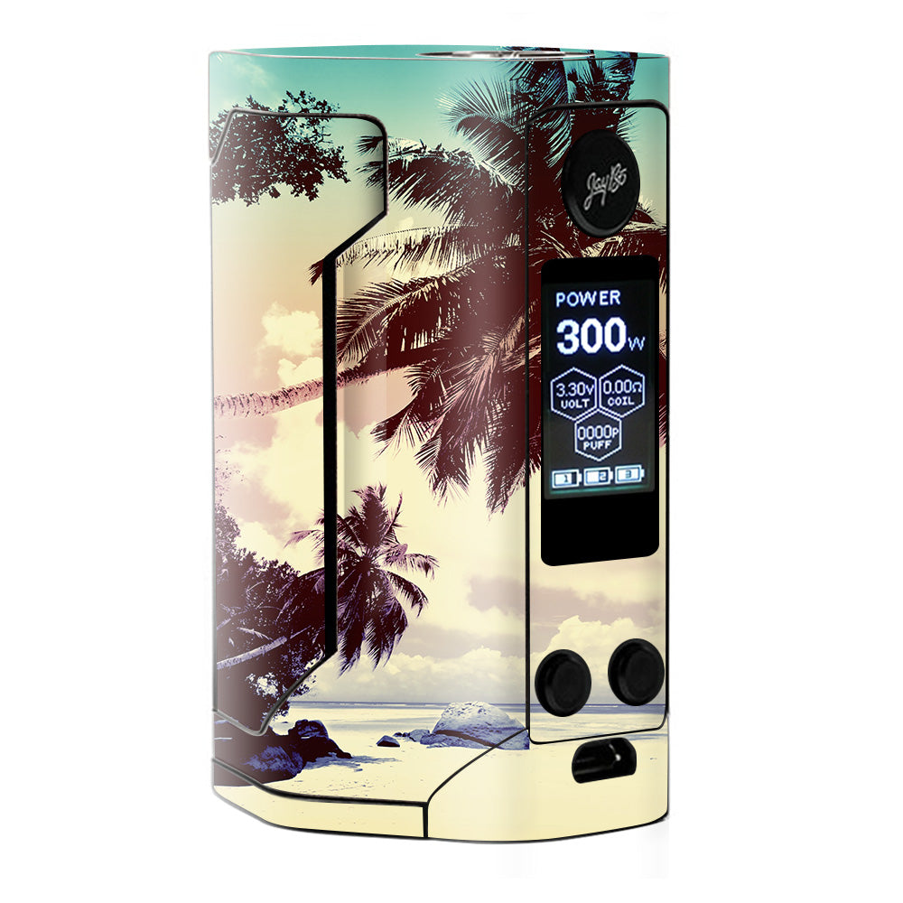  Faded Beach Palm Tree Tropical Wismec RX Gen 3 Skin