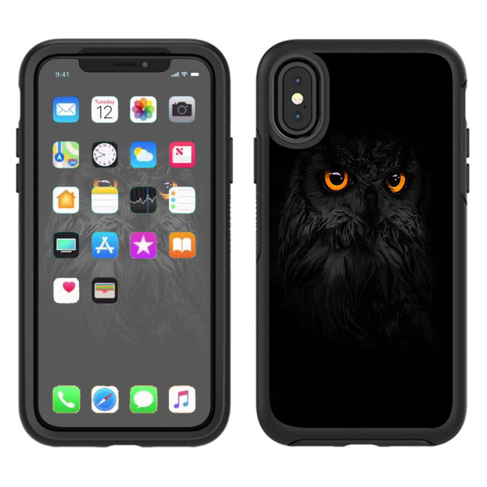  Owl Eyes In The Dark Otterbox Defender Apple iPhone X Skin