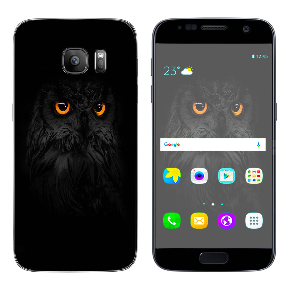  Owl Eyes In The Dark Samsung Galaxy S7 Skin