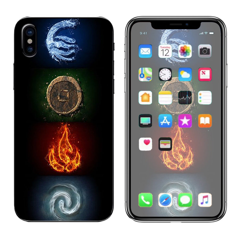  Elements Water Earth Fire Air Apple iPhone X Skin