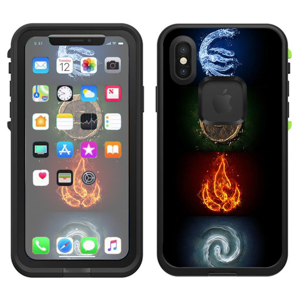  Elements Water Earth Fire Air Lifeproof Fre Case iPhone X Skin