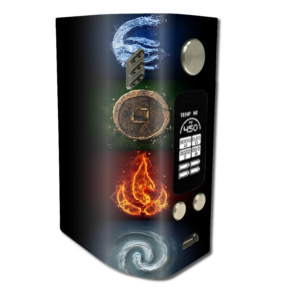 Elements Water Earth Fire Air Wismec Reuleaux RX300 Skin