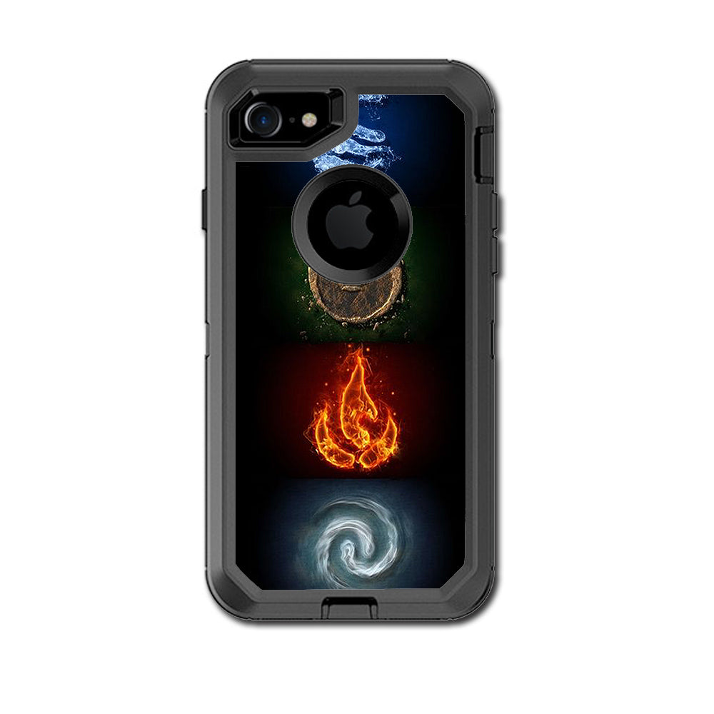  Elements Water Earth Fire Air Otterbox Defender iPhone 7 or iPhone 8 Skin