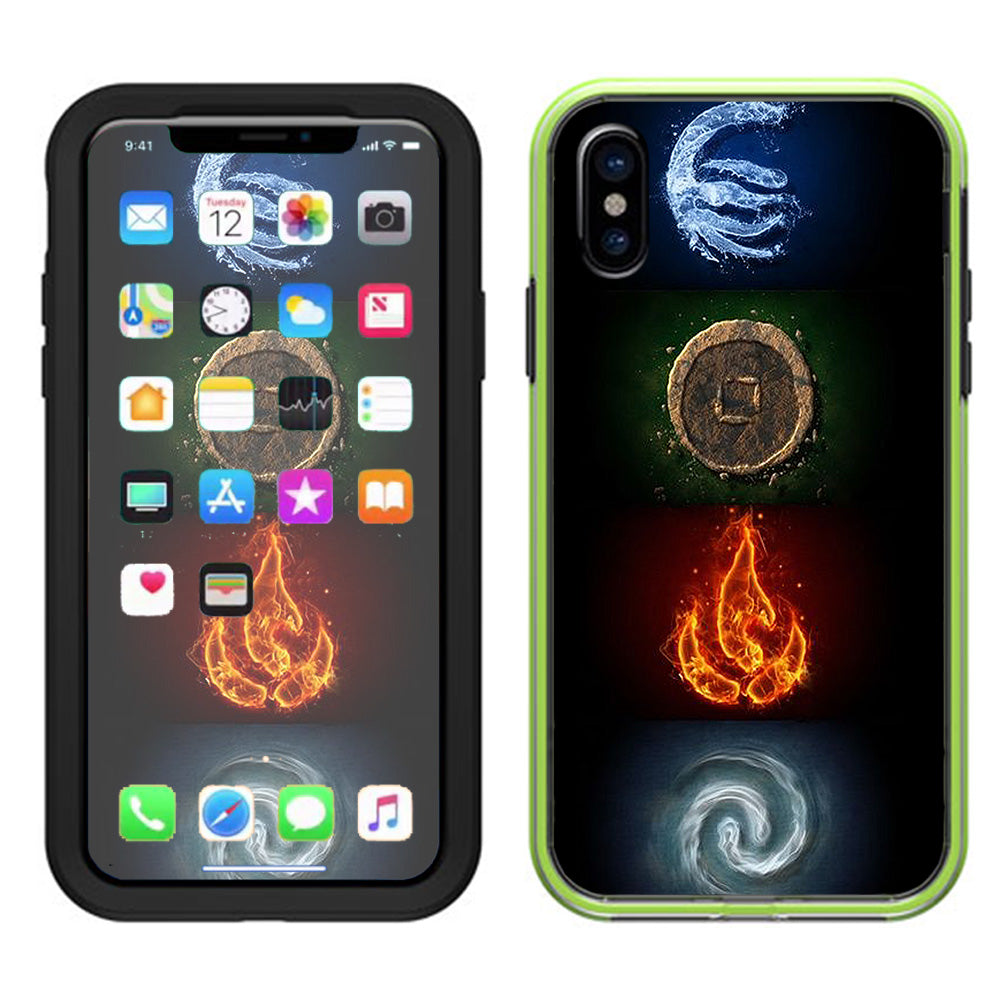  Elements Water Earth Fire Air Lifeproof Slam Case iPhone X Skin