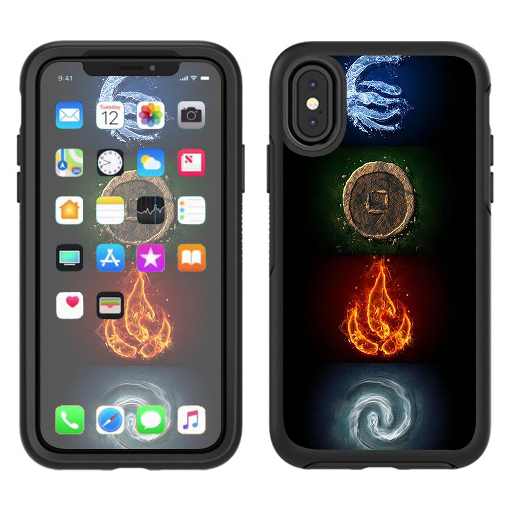  Elements Water Earth Fire Air Otterbox Defender Apple iPhone X Skin
