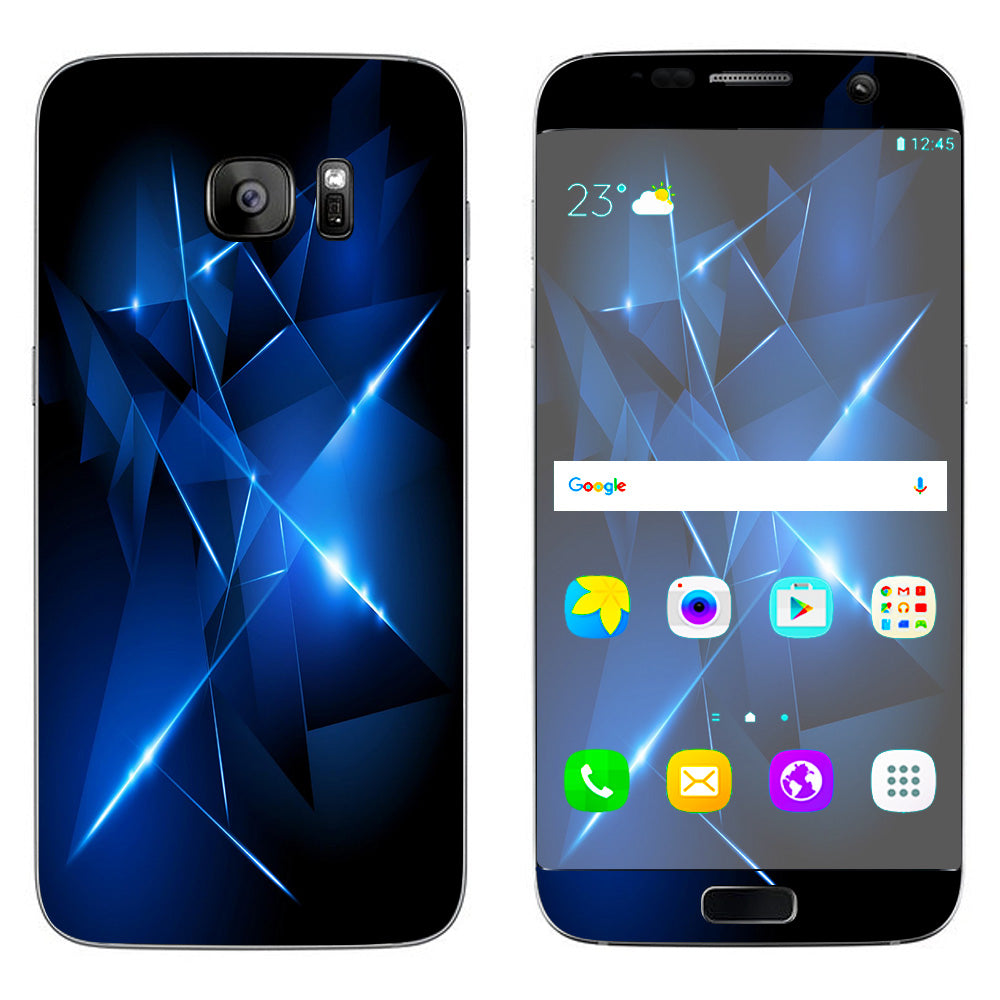  Triangle Razor Blue Shapes Samsung Galaxy S7 Edge Skin