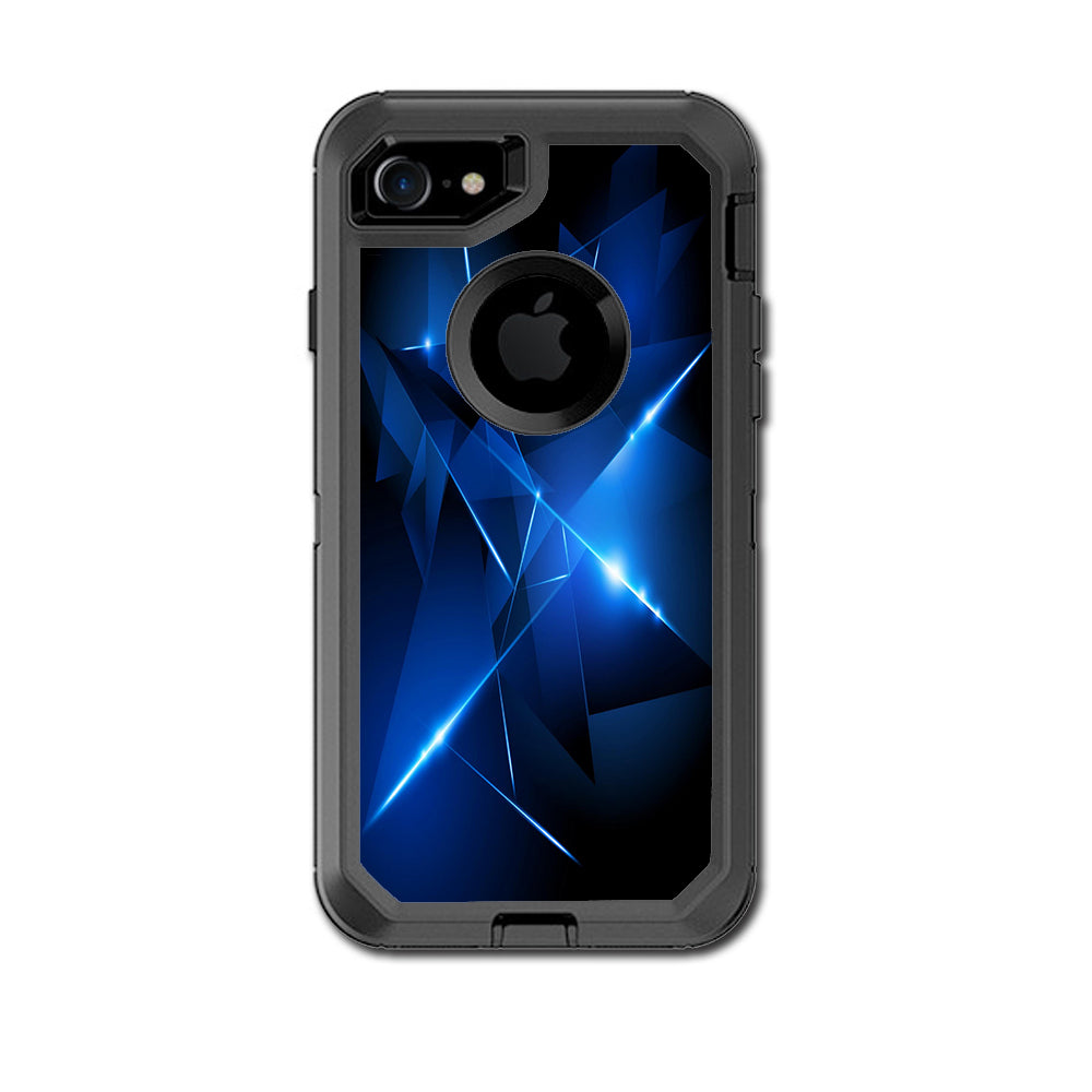  Triangle Razor Blue Shapes Otterbox Defender iPhone 7 or iPhone 8 Skin