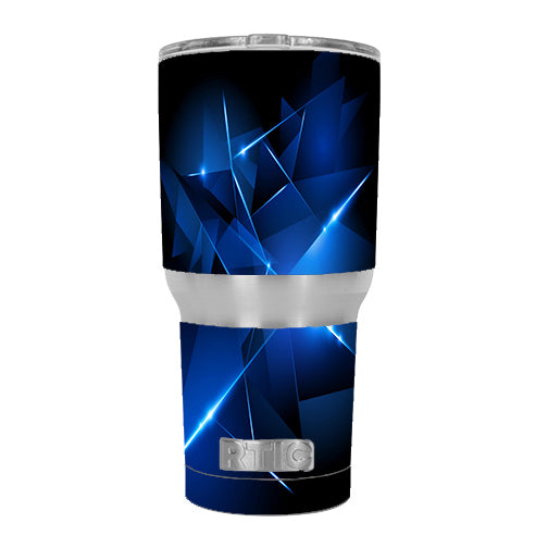  Triangle Razor Blue Shapes RTIC 30oz Tumbler Skin