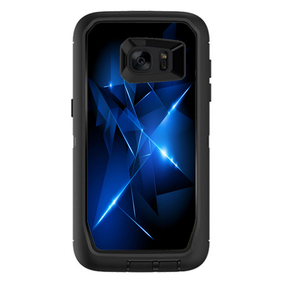  Triangle Razor Blue Shapes Otterbox Defender Samsung Galaxy S7 Edge Skin