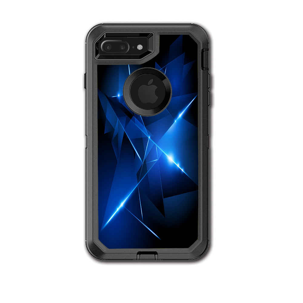  Triangle Razor Blue Shapes Otterbox Defender iPhone 7+ Plus or iPhone 8+ Plus Skin