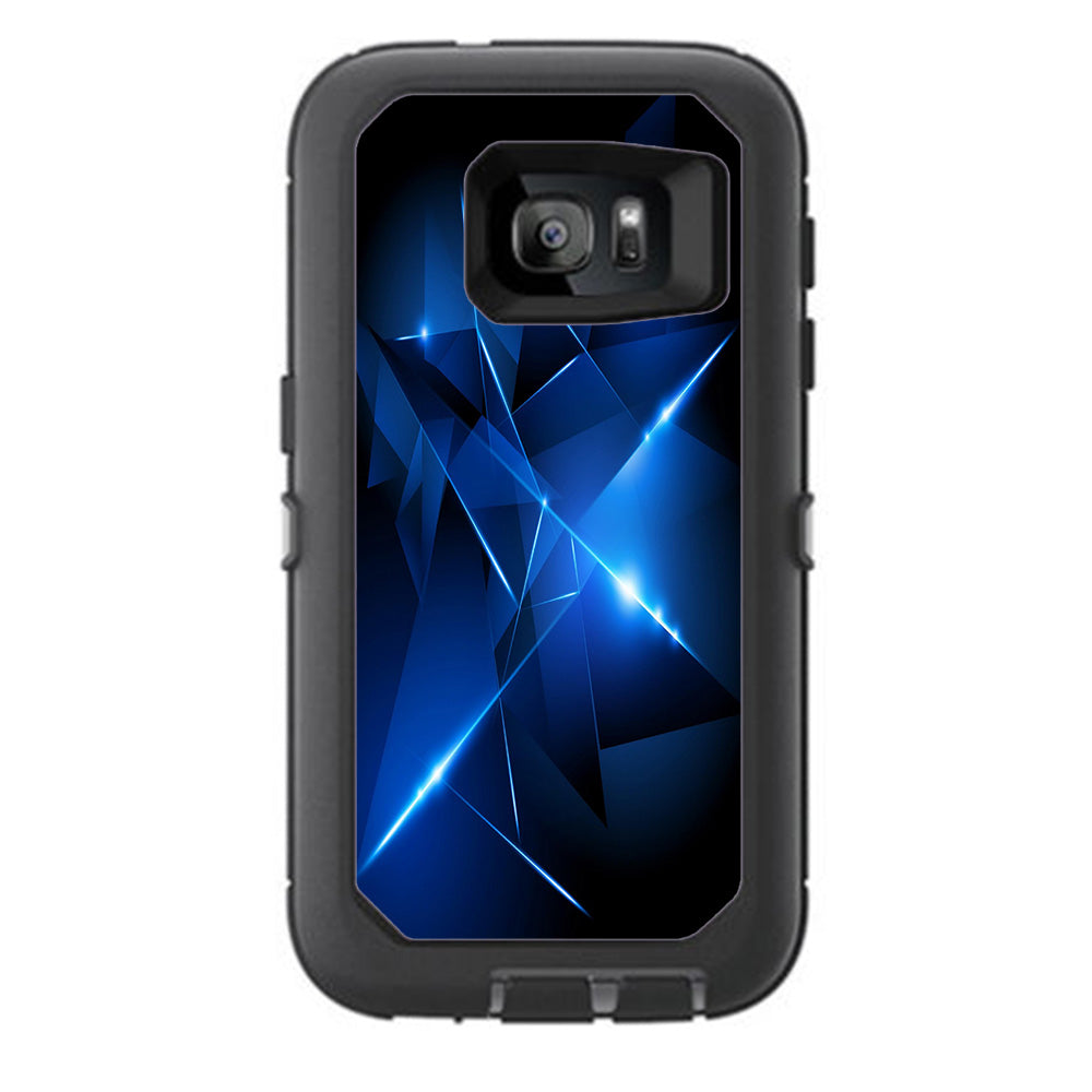  Triangle Razor Blue Shapes Otterbox Defender Samsung Galaxy S7 Skin